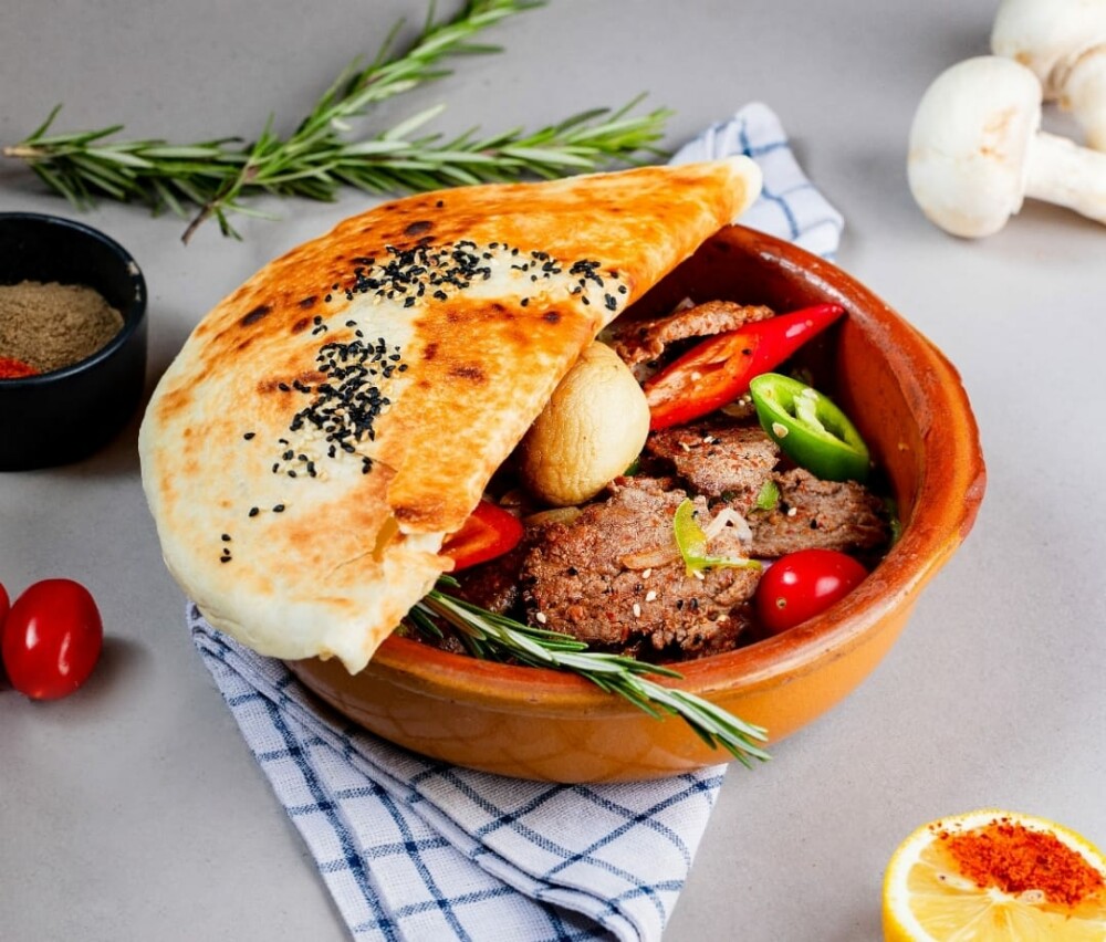 شرحات لحم بالخضار